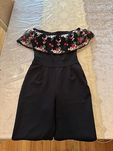 şalvar tulum: Qadın kombinezonu - Rəng: qara - Üst hissə: off-shoulder (çiyinlər — 2