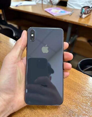 айфон 123: IPhone Xs Max, Колдонулган, 256 ГБ, Jet Black, Коргоочу айнек, Каптама, Кабель, 68 %