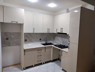 Sifarişlə mətbəx mebeli: Sifarişlə mətbəx dəsti, Özü çəkən petlələr, MDF, Kredit yoxdur, Pulsuz çatdırılma, Rayonlara çatdırılma — 14