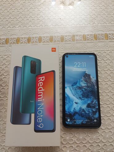 Xiaomi: Xiaomi Redmi Note 9, 128 GB, rəng - Mavi, 
 İki sim kartlı