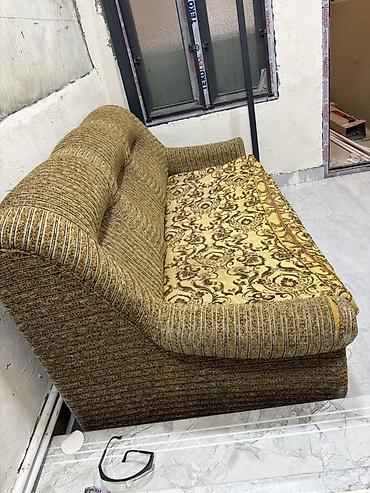 Ev üçün mebel: Klassik üslubda 3 nəfərlik divan - Parça: qəhvəyi-bej tonlarında — 5