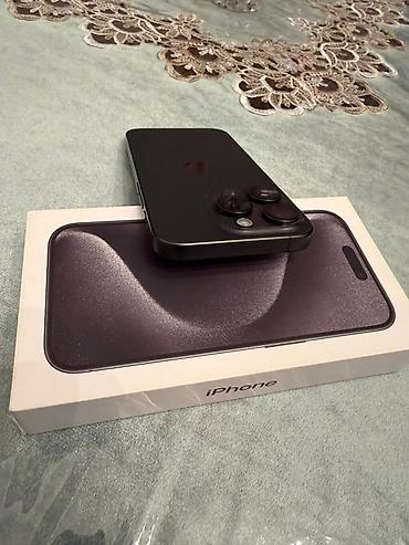 Apple iPhone: IPhone 15 Pro, 256 GB, Qara, Simsiz şarj, Face ID, Sənədlərlə — 8