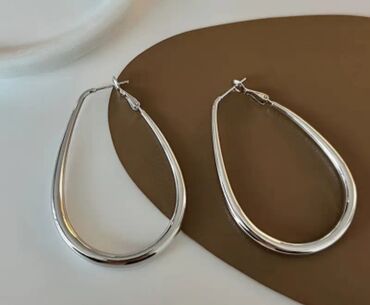 spanski brend obuce: Hoop earrings, Material: Silver