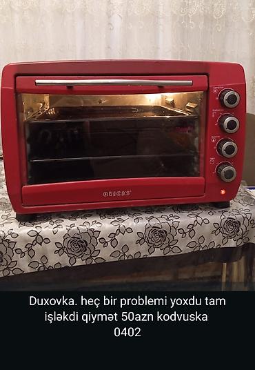 Duxovkalar: QUICKS elektrik mini-duxovka - Rəng: qırmızı - Ön şüşəli qapı — 1