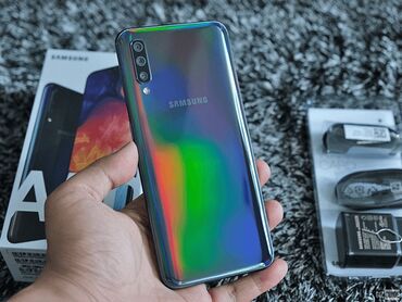 Samsung: Samsung Galaxy A50, 64 GB, rəng - Qara, Barmaq izi
