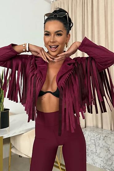 somot pantalone zenske: Jakna od velura sa resama 🌸 ✨ Efektan model koji svaki outfit čini — 2