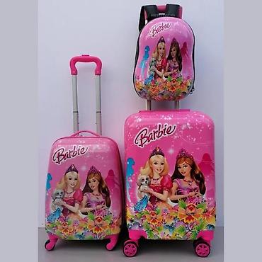 Rančevi, torbe i koferi: Dečiji kofer i ranac sa Barbie motivom – set za putovanja - Dizajn — 3