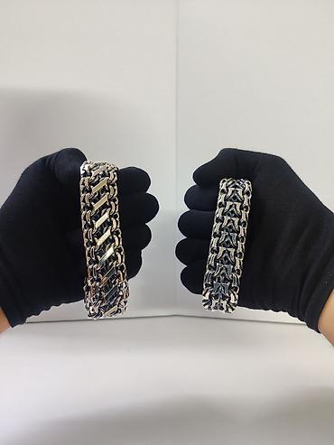 Браслеты: Серебряные Браслеты Браслет "Двойной Бисмарк" Серебро 925 проба Вес — 6