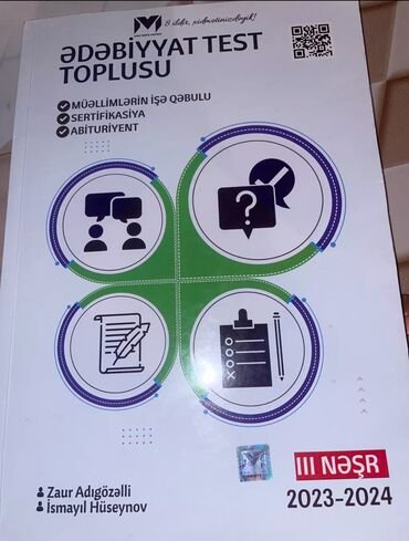 ədəbiyyat kitab: Edebiyyat sınaq test toplusu yeni veziyyetdedir