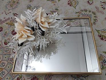 Sandıqlar: Güzgülü dekorativ qutu – güllü kompozisiya ilə - Material: tamamilə — 4