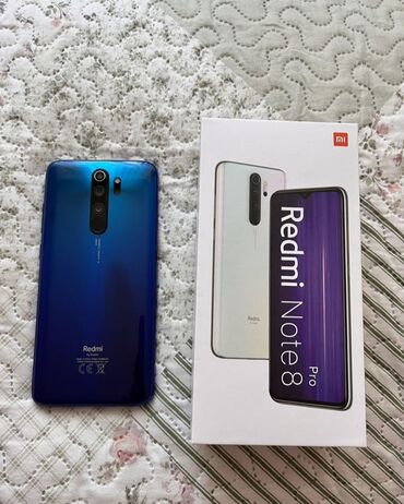 Xiaomi: Xiaomi, Redmi Note 8 Pro, Б/у, 128 ГБ, цвет - Синий, 2 SIM