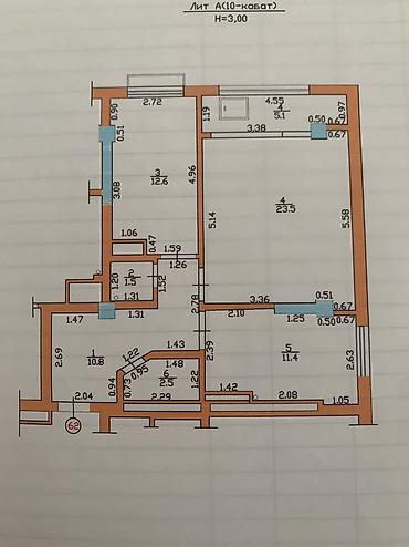 Продажа квартир: 2 комнаты, 68 м², Джал-15 Элитка, 10 этаж, Дизайнерский ремонт — 8