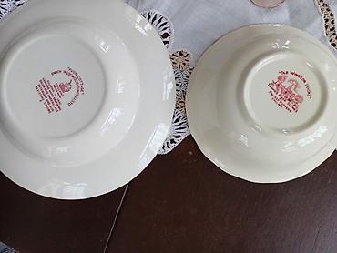 Qab-qacaq və mətbəx ləvazimatları: Boşqablar, 6 ədədli dəst, rəng - Çəhrayı, Farfor — 4