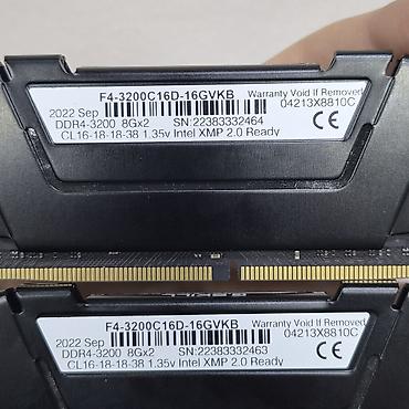 Оперативная память (RAM) для ПК: Оперативная память (RAM) для ПК, Новый, G.SKILL, 16 ГБ, DDR4, 3200 МГц — 3