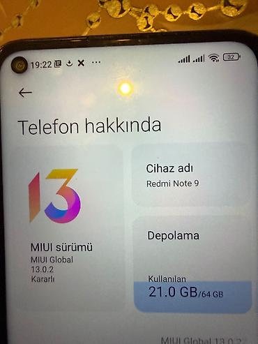 poco f7 ultra: Redmi Note 9, 64 GB, rəng - Göy, Barmaq izi — 3