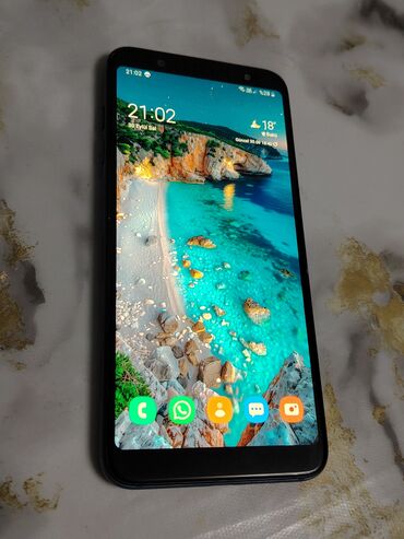 simin tablet: Samsung Galaxy A6 Plus, rəng - Göy, İki sim kartlı