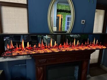 Elektrik kamin – geniş panoramik model - Ultra-uzun ön panel