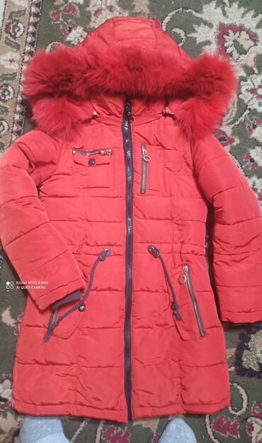 детскую куртку зима: Куртка для девочки, 146 см, 7-8 лет, зима, очень теплая, капюшон