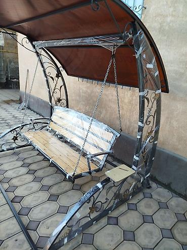 Садовые качели: Садовые качели Металл, Со спинкой, С крышей — 10