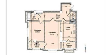 купить квартиру в бишкеке от застройщика: 2 комнаты, 79 м², Элитка, 14 этаж