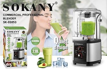 фруктовый: Профессиональный коммерческий блендер SOKANY SK-03053 - Мощность — 1