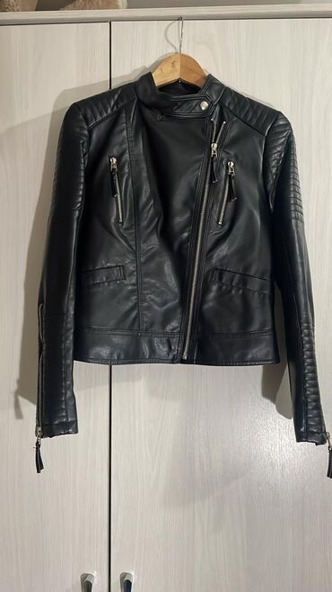 стильные кожаные куртки женские: Кожаная куртка, Эко кожа, S (EU 36), M (EU 38)