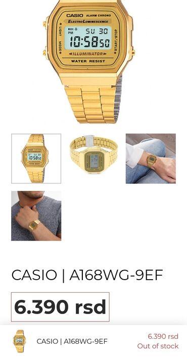 Ručni satovi: Klasični sat, Casio, Unisex na lalafo.rs — 12 Ručni satovi: Klasični sat, Casio, Unisex — 12
