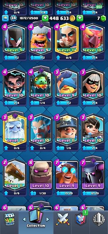 Nintendo Switch: Clash Royale hesabı - Kral səviyyəsi: 34 - Kasa: 448 633 qızıl, 7 daş — 4