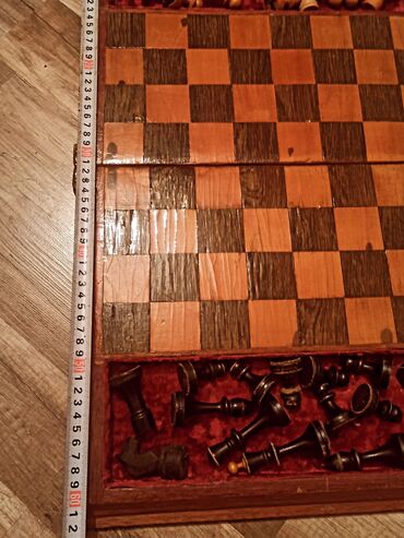 Şahmatlar: Taxta şahmat dəsti – qutulu, əl işinə bənzər klassik model — 4