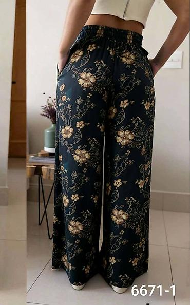 Pantalone: Ženske široke pantalone - Kroj: palazzo/široke nogavice, dužina do — 7