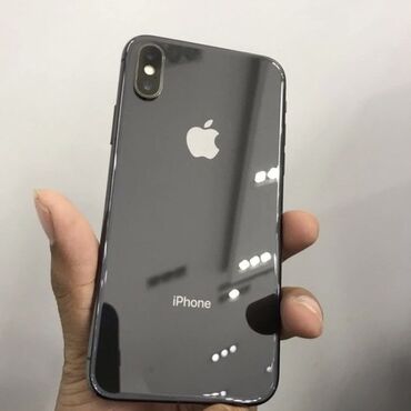 Apple iPhone: IPhone Xs Max, 64 GB, Black Titanium, Face ID, Sənədlərlə, Simsiz şarj