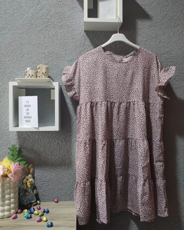 Dresses: L (EU 40), color - Lilac, Oversize, Short sleeves