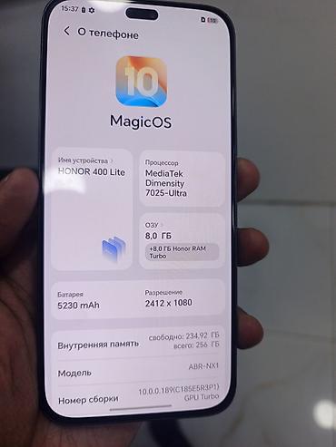 masallı telefon: Honor 400 Lite, 256 GB, rəng - Boz — 3