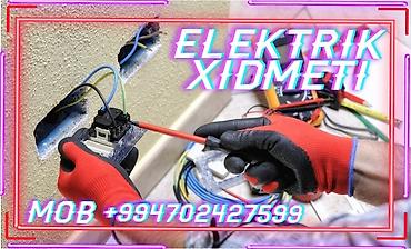 Elektrik ustasi.Evlərdə və obyektlərə sıfırdan elektrik sisteminin