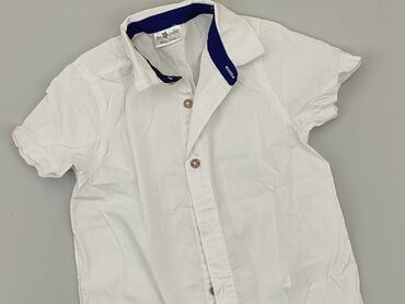 czarna koszula i białe spodnie: Shirt 2-3 years, condition - Good, pattern - Monochromatic, color - White