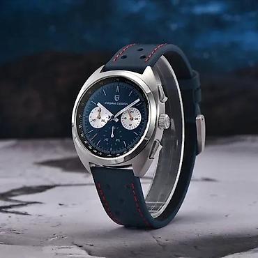 Ručni satovi: PAGANI DESIGN PD-1782 - 39mm - Plava/Koza - Seiko Mehanizam Potpuno — 4