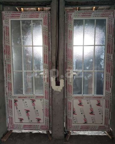 Plastik pəncərələr: Yeni İkiqat şüşə paketi Plastik pəncərə, Еni: 1 sm, Uzunluğu: 100 sm, Pulsuz quraşdırma — 5