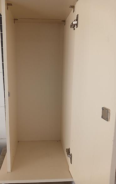 ofis ucun kreslo ucuz: Ağ rəngli birqapılı şkaf - Material: laminat/MDF lövhə - Rəng: açıq — 1