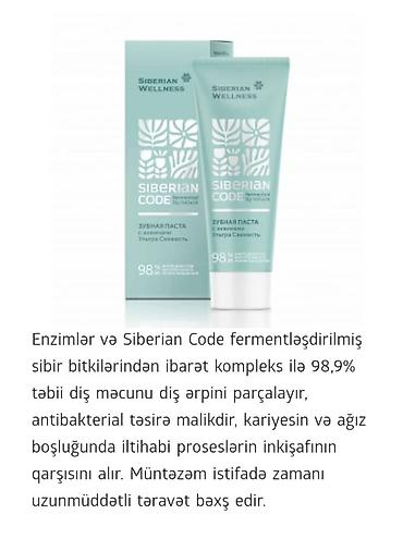 diş: Siberian Wellness – Siberian Code fermentləşdirilmiş təbii diş məcunu — 1