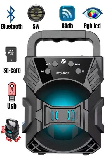 səs gücləndirici kalonka: Model kts-1057 Bluetooth kalonka Bluetooth-dəstəkləyir USB-dəstəkləyir