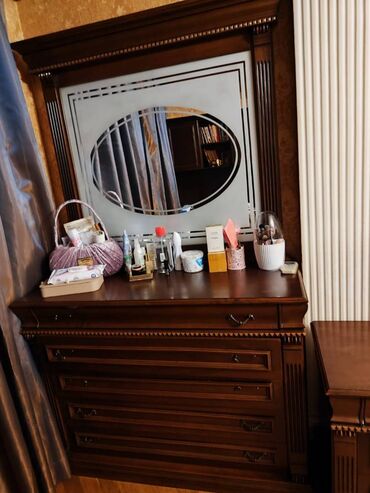 Yataq otağı dəstləri: İkinəfərlik çarpayı, Komod, Termo, 2 tumba, Türkiyə, İşlənmiş — 4