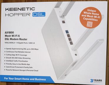 Modemlər və şəbəkə avadanlıqları: Keenetic hopper dsl 
Tezedir islenmeyib