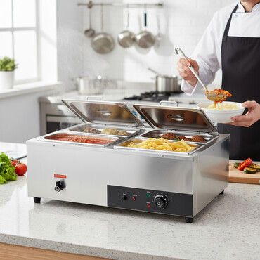 Ostali kuhinjski aparati: Ben mari 6 posuda – Grejač hrane od nerđajućeg čelika Ketering — 1