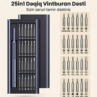 25‑i‑1 dəqiq vintburma dəsti - Kompakt alüminium korpuslu maqnitli