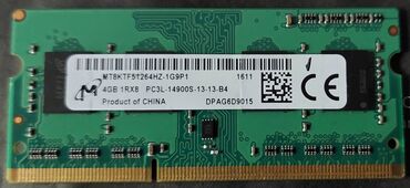 Оперативная память (RAM): Оперативная память, Б/у, Samsung, 4 ГБ, DDR3, 1600 МГц, Для ноутбука — 4