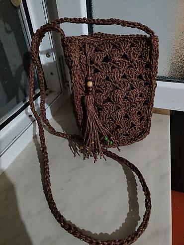 Çantalar: Əl işı toxunma çantalar dəsti - Material: möhkəm rəfiyə/maquila tipli — 6