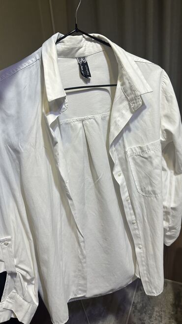 белые рубашки: Рубашка, Оверсайз, Турция