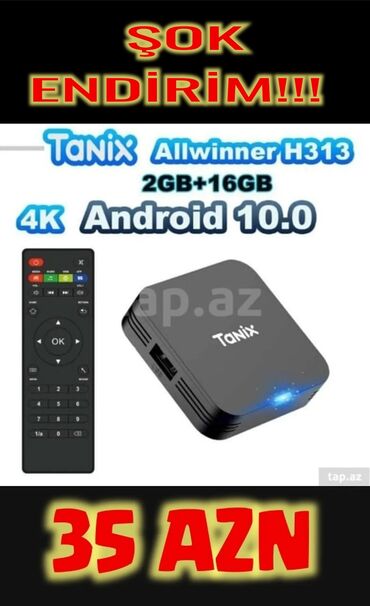 Yeni Smart TV boks 2 GB / 16 GB, Android, Ünvandan götürmə