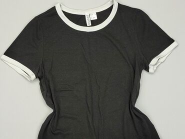bluzki koszulowe damskie czarne: T-shirt, H&M, S, stan - Bardzo dobry