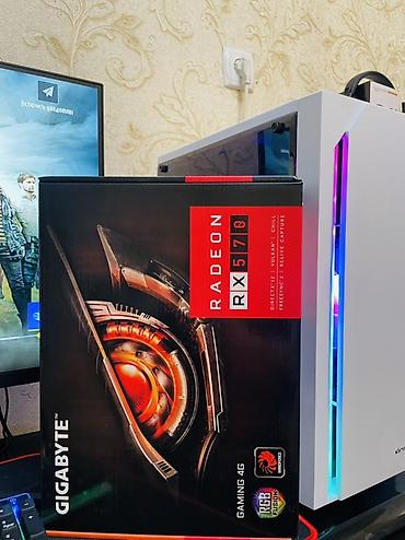 монитоо: Игровой/рабочий ПК с подсветкой RGB в белом корпусе KNCOR с — 9